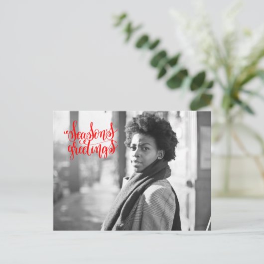 シーズンの挨拶 – タイポグラフィ – 写真 ポストカード (スタンド正面)