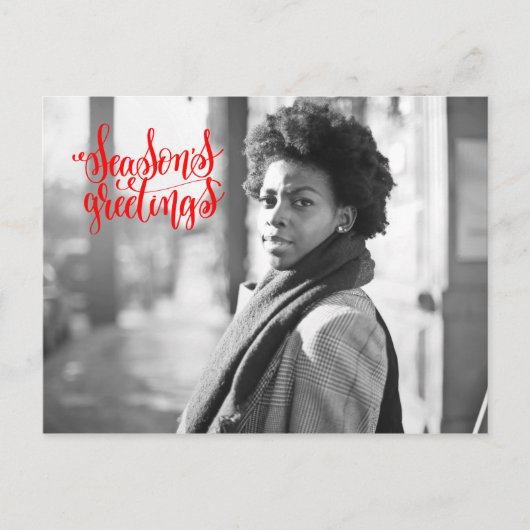 シーズンの挨拶 – タイポグラフィ – 写真 ポストカード (正面)