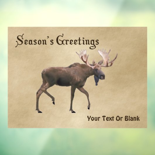 シーズンの挨拶 – ブルムースオンオールド紙 ウィンドウサイン (シート3)