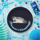 シーズンの挨拶 – リングシール ペーパープレート (パーティー)