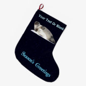 シーズンの挨拶 – リングシール ラージクリスマスストッキング (正面 (吊り時))