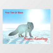 シーズンの挨拶 – 北極キツネ ウィンドウサイン (シート)