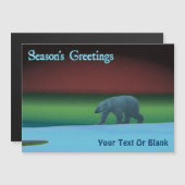 シーズンの挨拶 – 北極光ポーラーベア (正面/裏面)