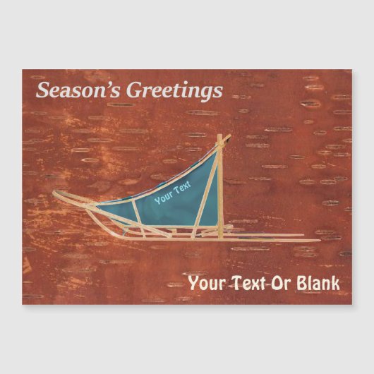 シーズンの挨拶 – 犬が内側の樺の木の樹皮に群れ (正面)