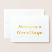 シーズンの挨拶(空白の内) 箔カード (封筒付き正面)