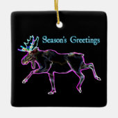シーズンの挨拶 – 電動ムース セラミックオーナメント (正面)