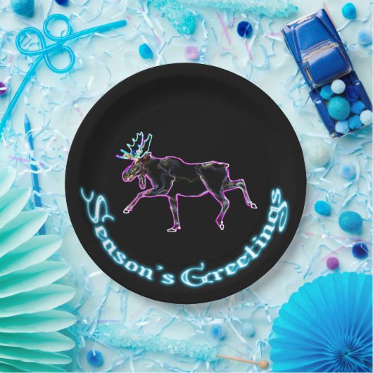 シーズンの挨拶 – 電動ムース ペーパープレート (パーティー)