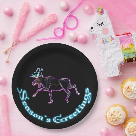 シーズンの挨拶 – 電動ムース ペーパープレート (パーティー)