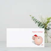 シーズンの挨拶(食べ物)豚の漫画。 シーズンカード (スタンド正面)