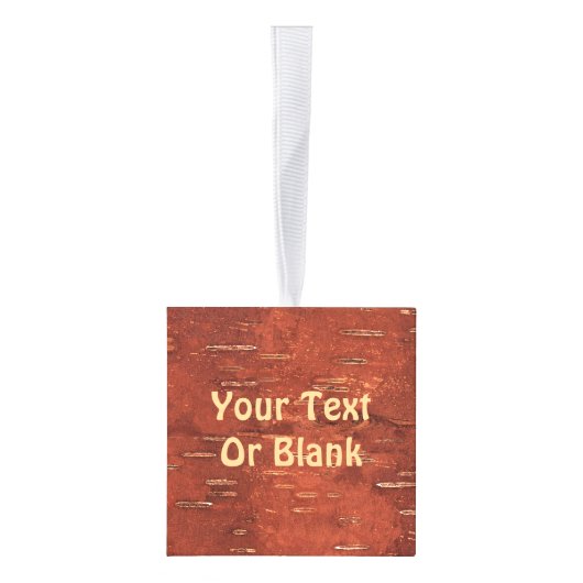 シーズンの挨拶 – Alaska On Inner樺の木樹皮 キューブオーナメント (右)