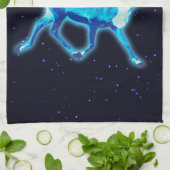 シーズンの挨拶 – Blue Caribou （トナカイ） キッチンタオル (折り畳み)