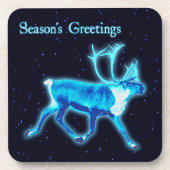 シーズンの挨拶 – Blue Caribou (トナカイ) コースター (正面)