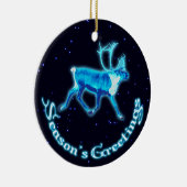 シーズンの挨拶 – Blue Caribou (トナカイ) セラミックオーナメント (右)