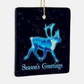 シーズンの挨拶 – Blue Caribou (トナカイ) セラミックオーナメント (右)