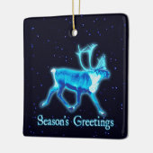 シーズンの挨拶 – Blue Caribou (トナカイ) セラミックオーナメント (左)