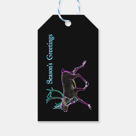 シーズンの挨拶 – Electric Caribou ギフトタグ (正面)