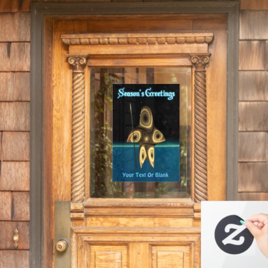 シーズンの挨拶 – Fractal Inuit Hunter ウィンドウサイン (ホームデコレーション)