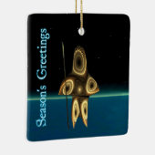 シーズンの挨拶 – Fractal Inuit Hunter セラミックオーナメント (右)