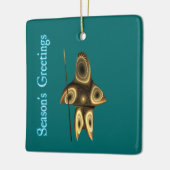 シーズンの挨拶 – Fractal Inuit Hunter セラミックオーナメント (左)