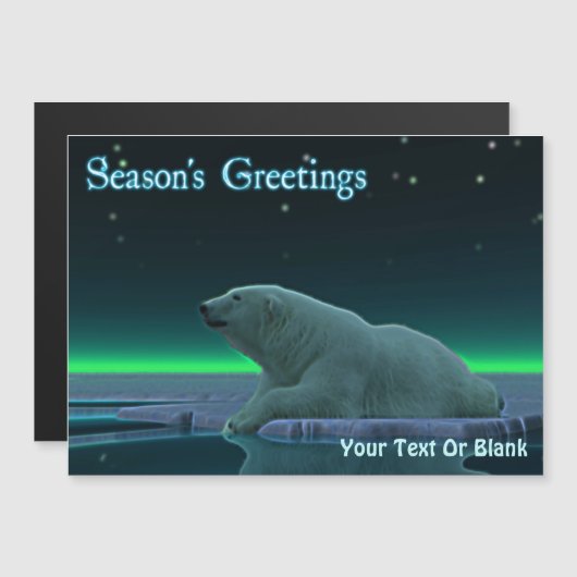 シーズンの挨拶 – Ice Edge Polar Bear (正面/裏面)