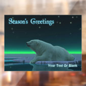 シーズンの挨拶 – Ice Edge Polar Bear ウィンドウサイン (シート2)
