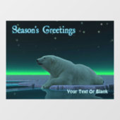 シーズンの挨拶 – Ice Edge Polar Bear ウィンドウサイン (シート)