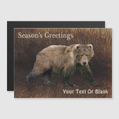 シーズンの挨拶 – Kodiak Bear On Caribou Fur (正面/裏面)