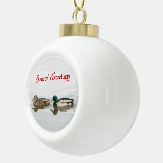 シーズンの挨拶 – Mallards セラミックボールオーナメント (右)