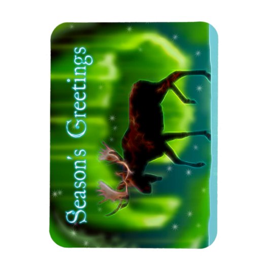 シーズンの挨拶 – Northern Lightsムース マグネット (縦)