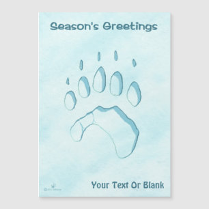 シーズンの挨拶 – Polar Bear Paw Print