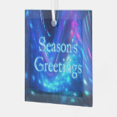 シーズンの挨拶 – Qaanaaq – ノーザンライト ガラスオーナメント (正面左)