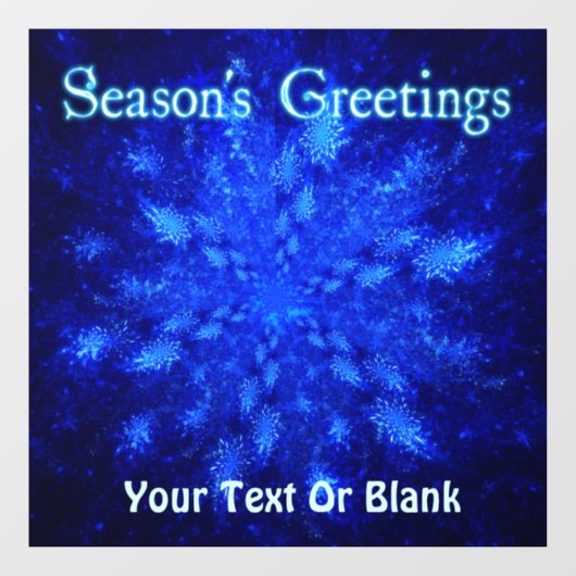 シーズンの挨拶 – Snowburst ウィンドウサイン (シート)