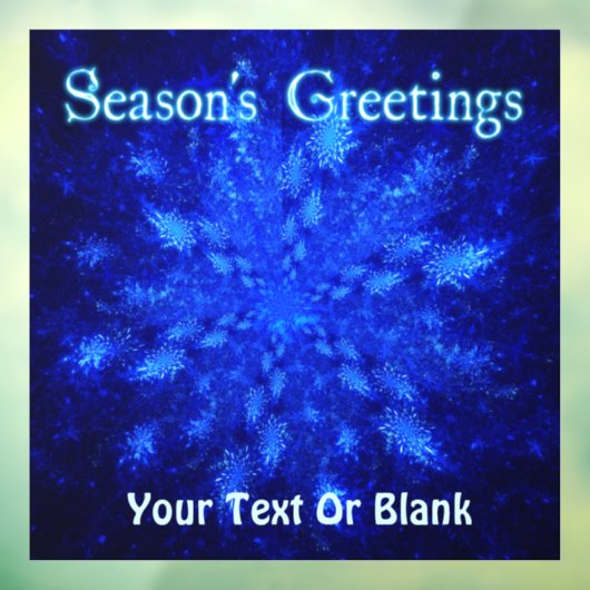 シーズンの挨拶 – Snowburst ウィンドウサイン (シート3)