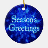 シーズンの挨拶 – Snowburst セラミックオーナメント (正面)