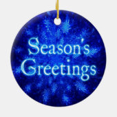 シーズンの挨拶 – Snowburst セラミックオーナメント (裏面)