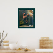 シーズンの果実 – 繁栄黄色の茶色の緑 ポスター (キッチン)