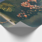 シーズンの果物、繁栄赤ブドウ、蝶 ラッピングペーパー (角)