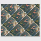 シーズンの果物、繁栄赤ブドウ、蝶 ラッピングペーパー (フラット)