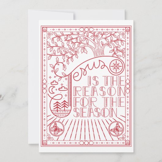 シーズンの理由フェスティバルクリスマス 招待状 (正面)