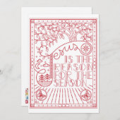 シーズンの理由フェスティバルクリスマス 招待状 (正面/裏面)