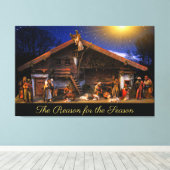 シーズンの理由出生シーン キャンバスプリント (インサイチュ (ウッドフロア))
