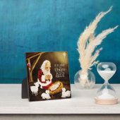 「シーズンの理由」ベビーイエスとサンタ フォトプラーク (インサイチュ)