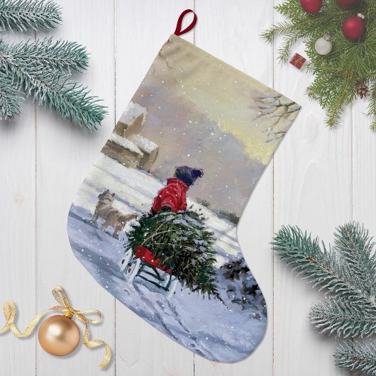 シーズンの終わり – ツリータイム ラージクリスマスストッキング