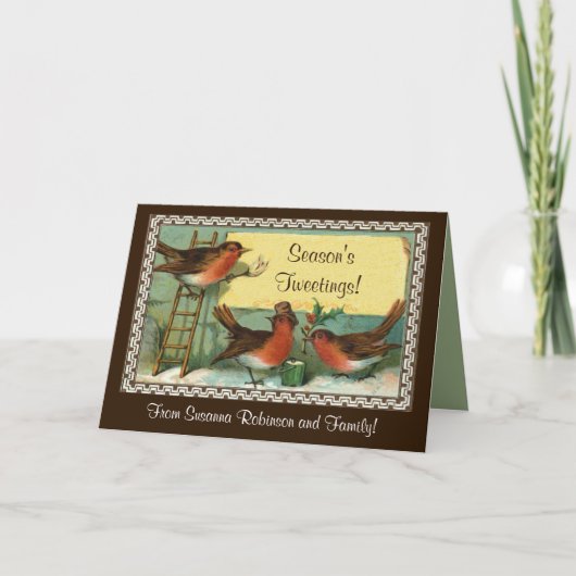 シーズンの22分かわいいホリデーカード3個 シーズンカード (正面)