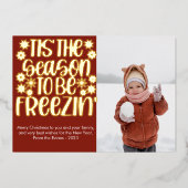 シーズンはフリージンフォイルホリデーカード 箔シーズンカード (正面)