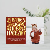 シーズンはフリージンフォイルホリデーカード 箔シーズンカード (立ち正面)