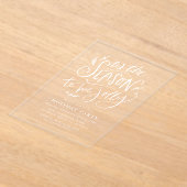 シーズンはホリデーパすてきーティー アクリル招待状 (レイダウン)