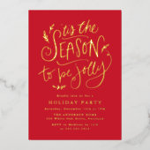 シーズンはレッドホリデーすてきパーティー 箔招待状 (正面)