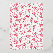 シーズンはレッドホリデーすてきパーティー 箔招待状 (裏面)