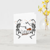 シーズンは踊りスケルトン不気味ホール カード (黄色い花)